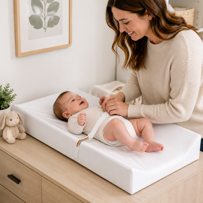 Little Teekie Foam Contoured Baby Changing Pad with Soft Cover