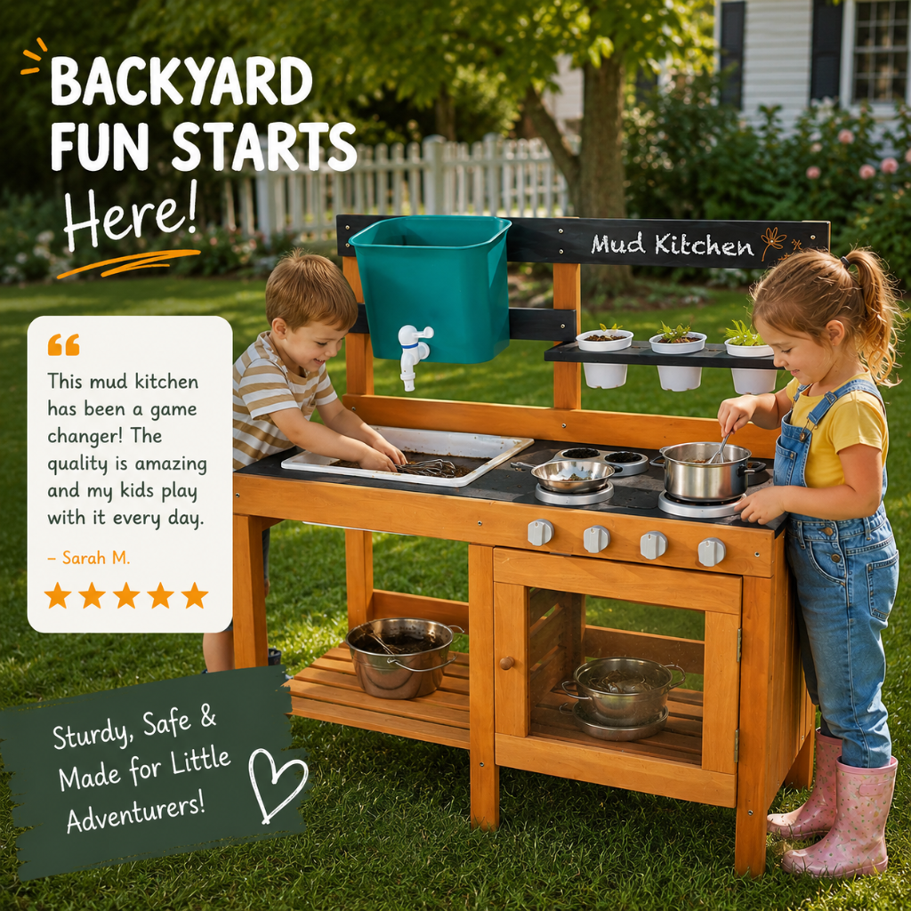 Little Teekie Outdoor Mud Kitchen Water Play Set