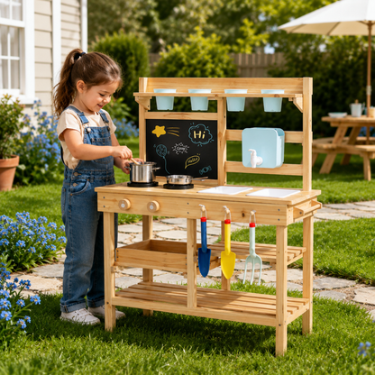 Little Teekie Kids Mud Kitchen with Sink