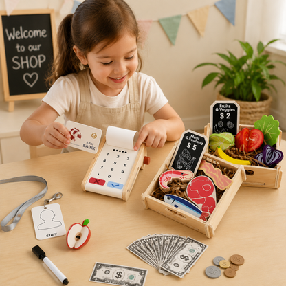 Little Teekie Wooden Play Food Kitchen Set