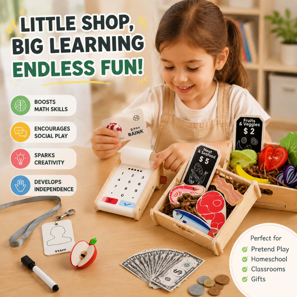 Little Teekie Wooden Play Food Kitchen Set
