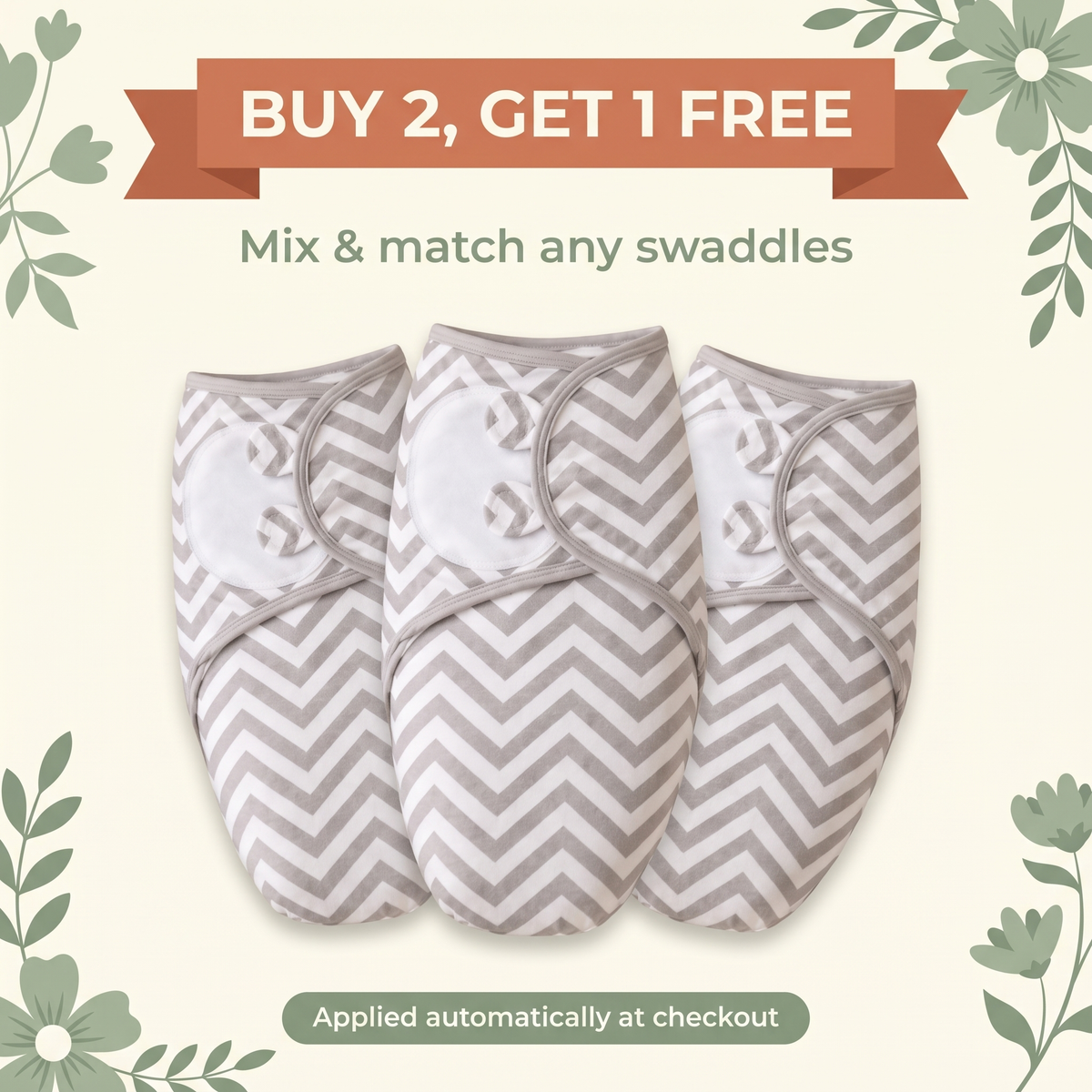 Buy 2 Get 1 Free on Little Teekie swaddles