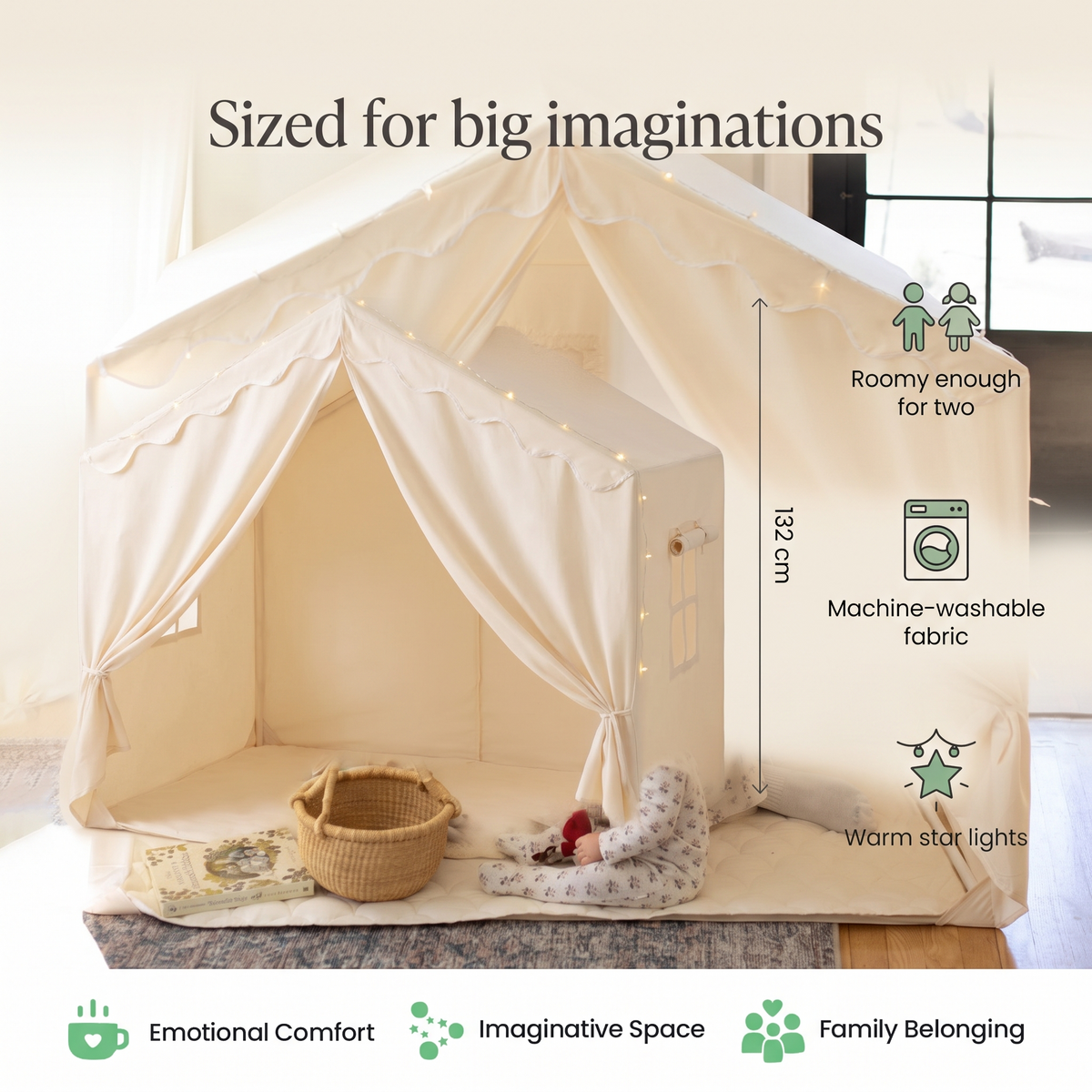 Kids play tent dimensions 146 x 91 x 132 cm