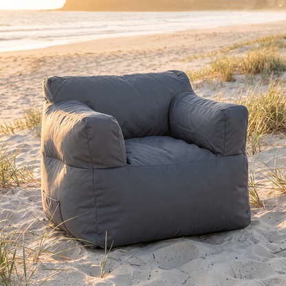 Little Teekie Outdoor Kids Bean Bag Cover | Water-Resistant Olefin, Cover Only – Sage – lifestyle hero