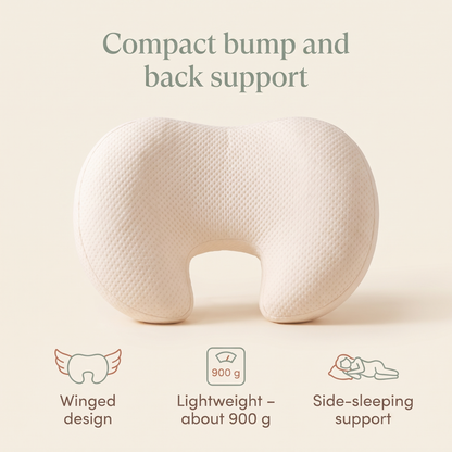 Little Teekie Compact Pregnancy Pillow | 2-in-1 Winged Support, 900g – Sage – key features