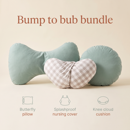 Little Teekie Pregnancy Pillow Set | Pregnancy Pillow, Knee Cushion & Splashproof Nursing Cover – Oat – key features