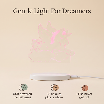 Little Teekie Plug-In LED Night Light | Unicorn Design, 13 Colours, USB – Colour Changing – key features
