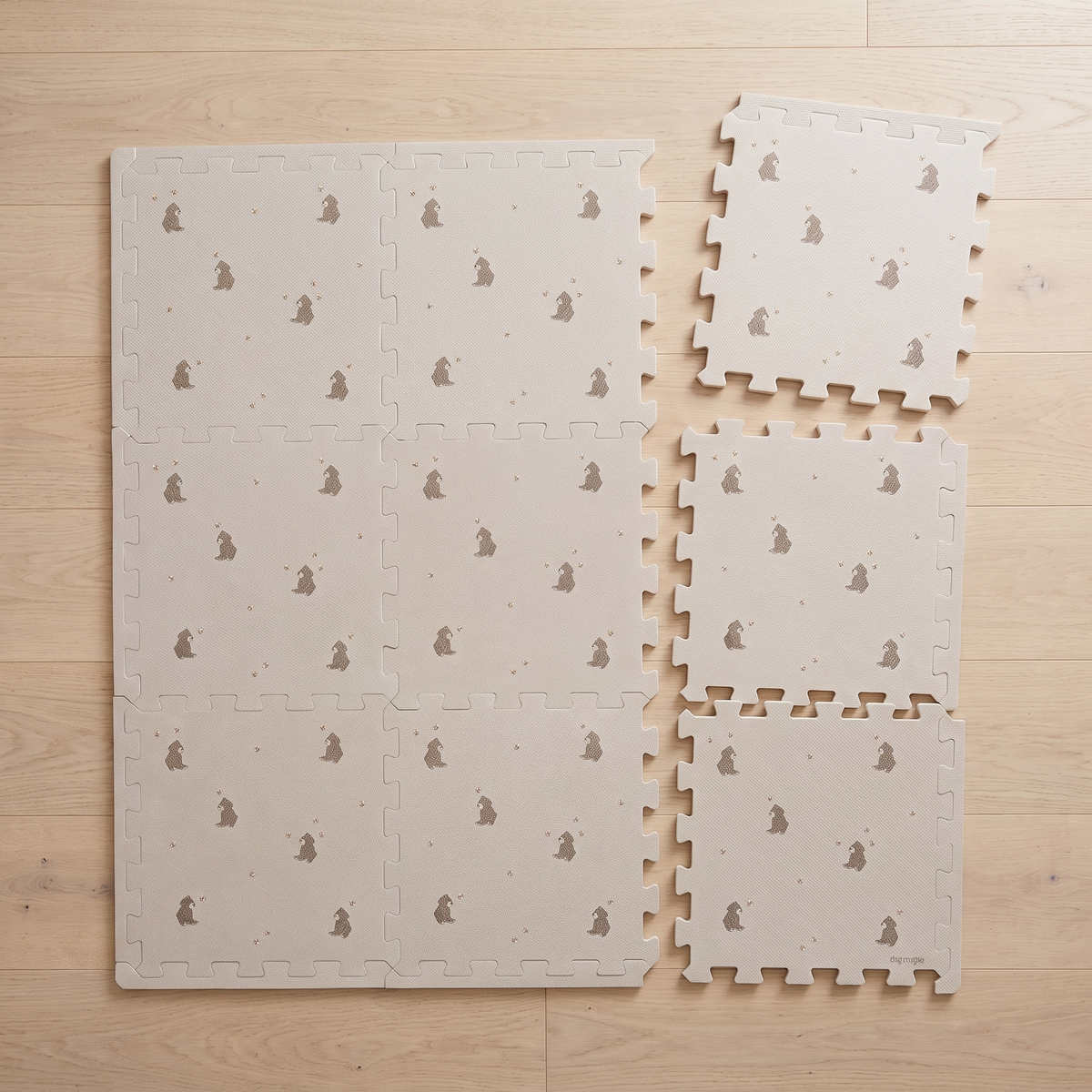 Little Teekie EVA Foam Play Mat | 100 x 100 cm, 9 Interlocking Pieces – Bees and Bears Print – what's included