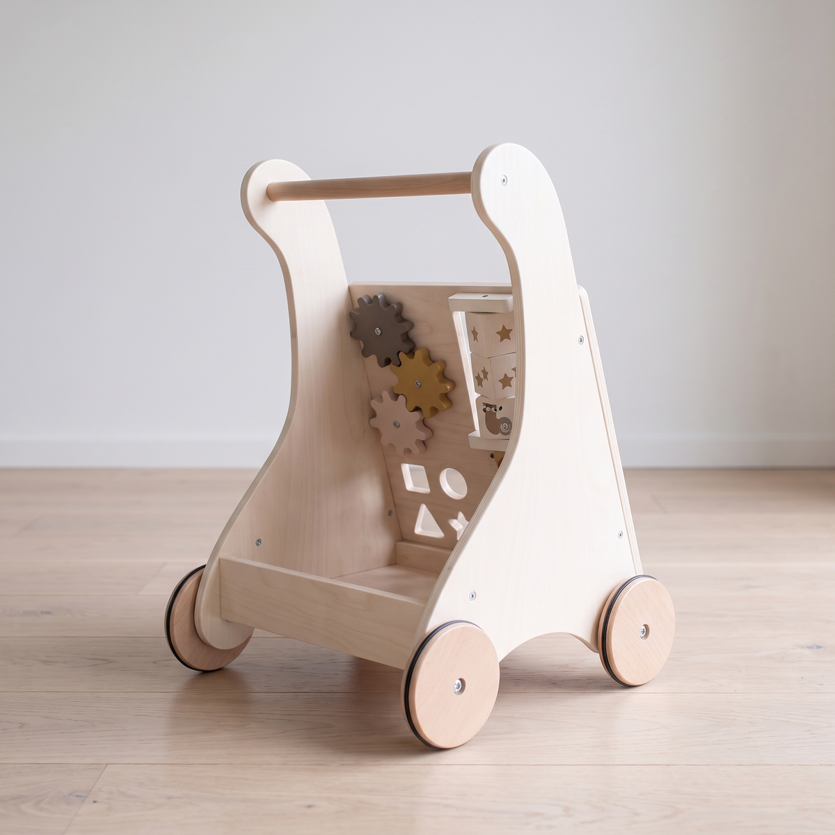 Little Teekie Wooden Activity Walker | Ball Frame, Cogs and Toy Box, 18 Months+ – alternate angle