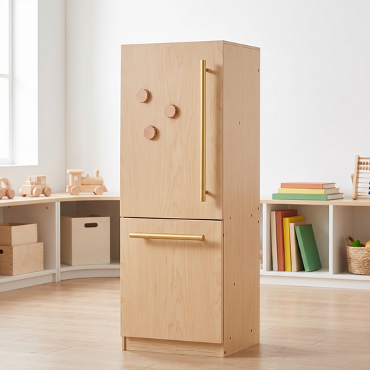 Little Teekie Wooden Play Fridge | Magnetic Door, Letters and Menus Included – lifestyle