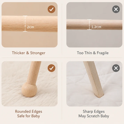 Little Teekie Wooden Baby Play Gym & Sensory Activity Toy