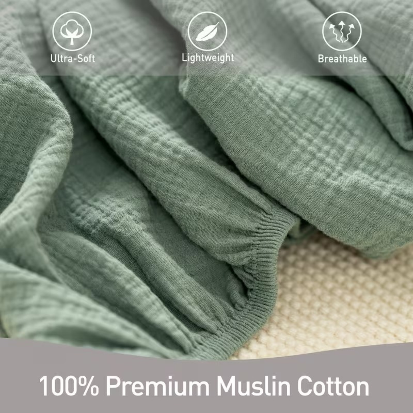 Little Teekie 3 Pack Muslin Baby Bassinet & Changing Pad Sheets