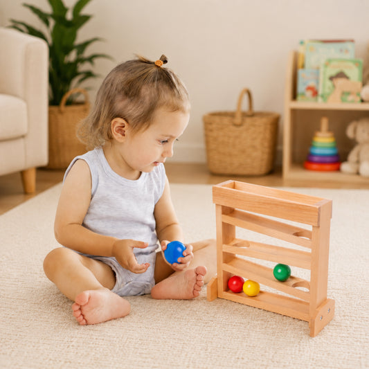 Little Teekie Wooden Ball Drop Track Toy