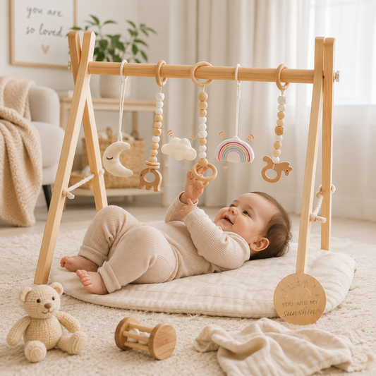 Little Teekie Wooden Baby Play Gym Activity Frame