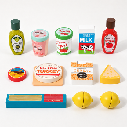 Little Teekie Wooden Dairy Play Food Set