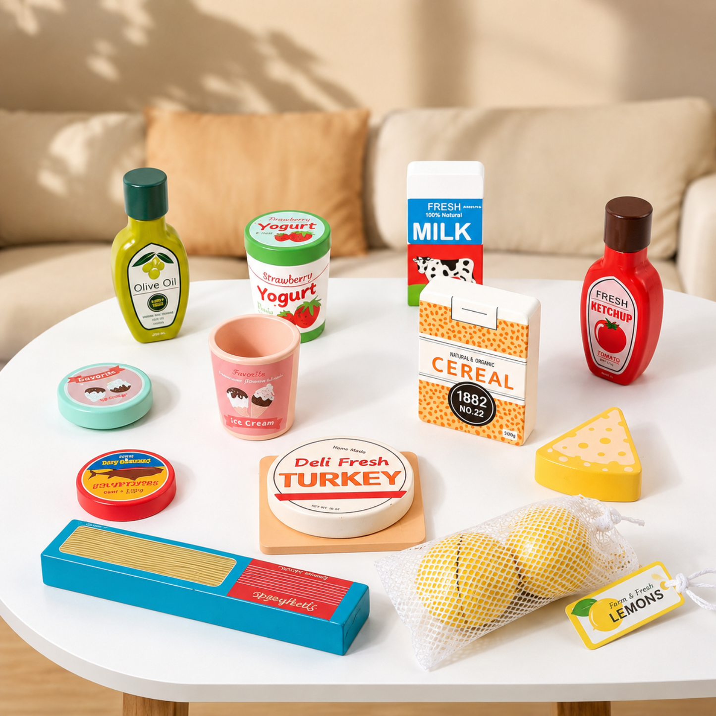 Little Teekie Wooden Dairy Play Food Set