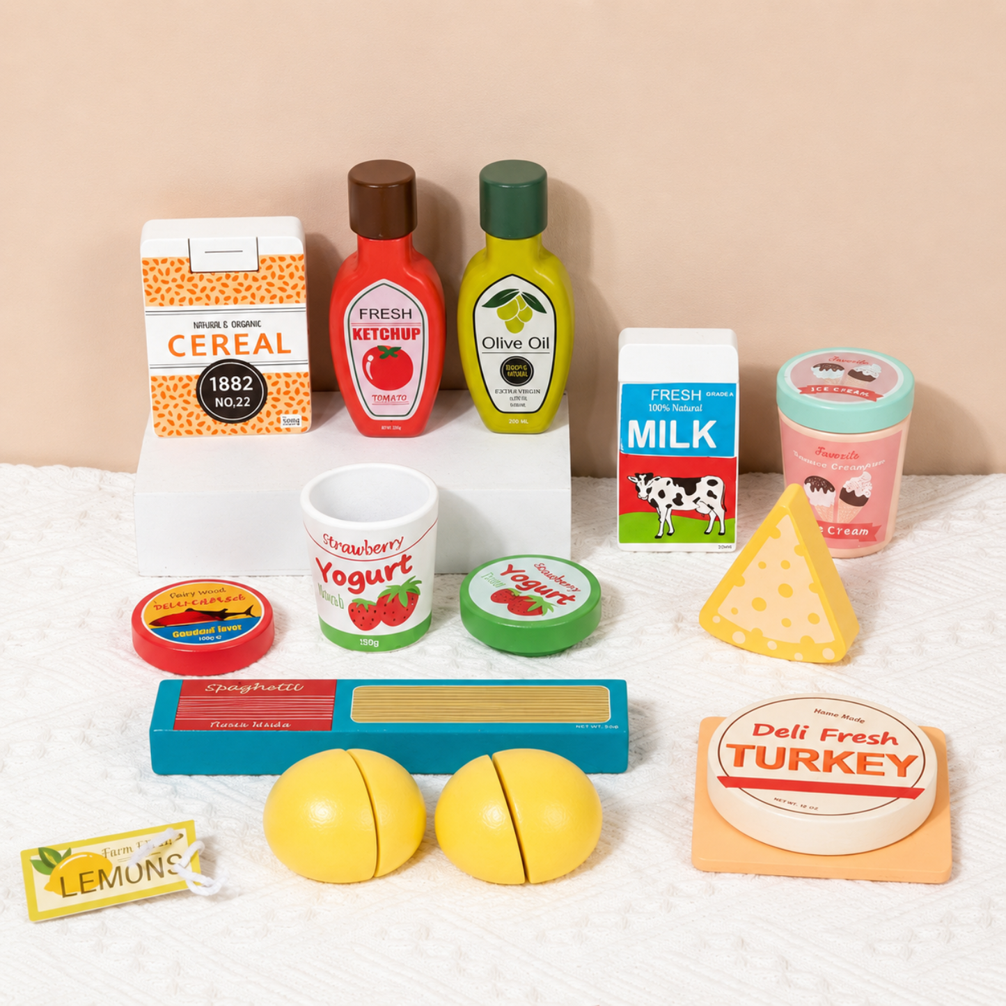 Little Teekie Wooden Dairy Play Food Set