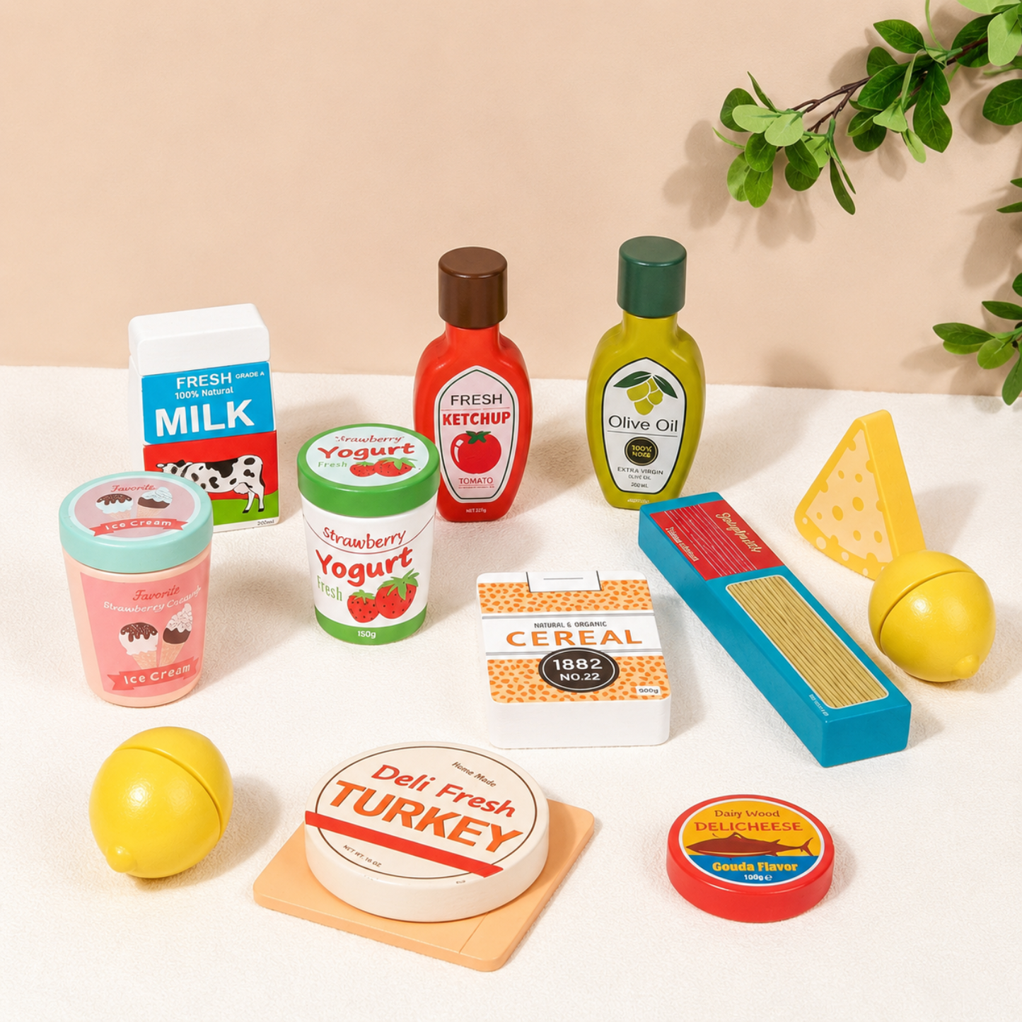 Little Teekie Wooden Dairy Play Food Set