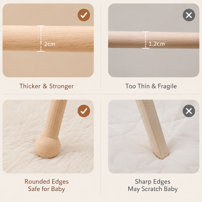 Little Teekie Wooden Baby Play Gym & Sensory Activity Toy