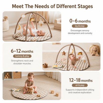 Little Teekie Baby Play Gym Activity Mat with Detachable Toys