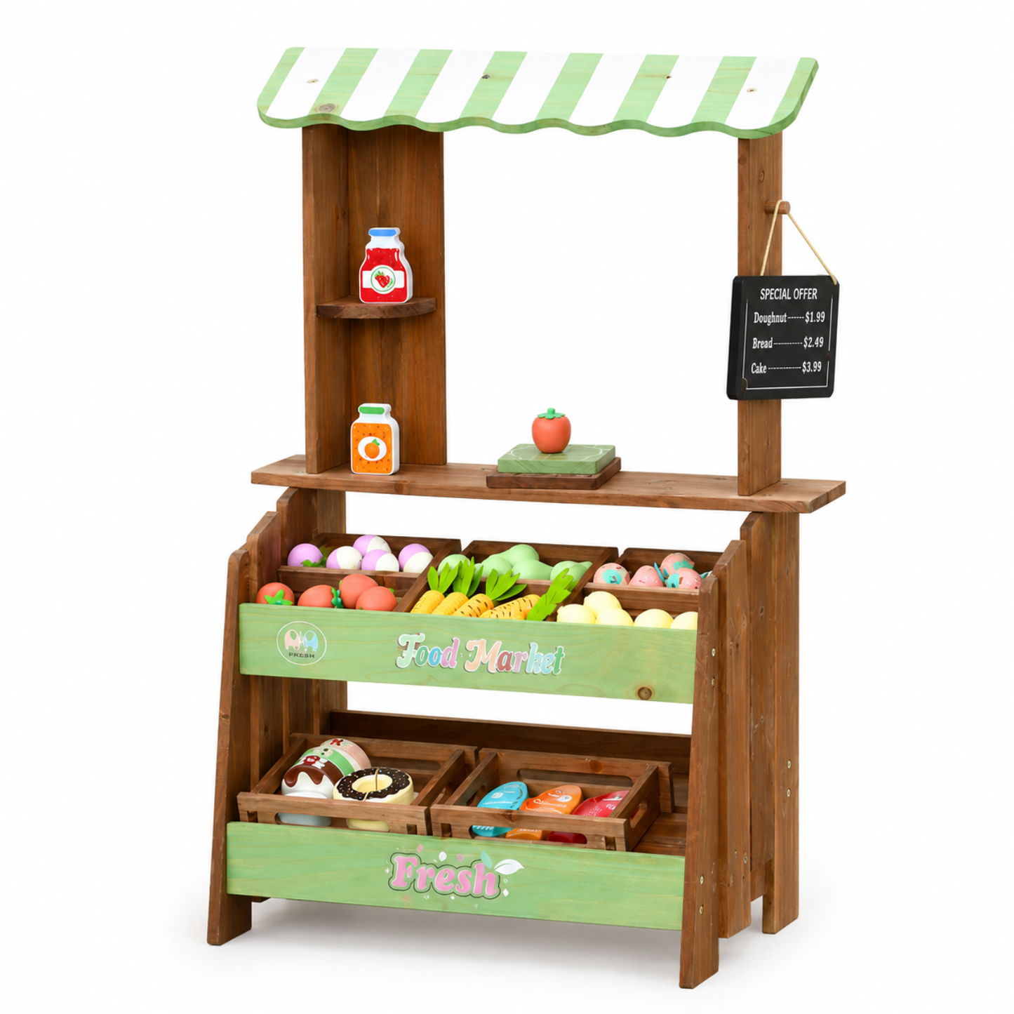 Little Teekie Wooden Grocery Play Food Set