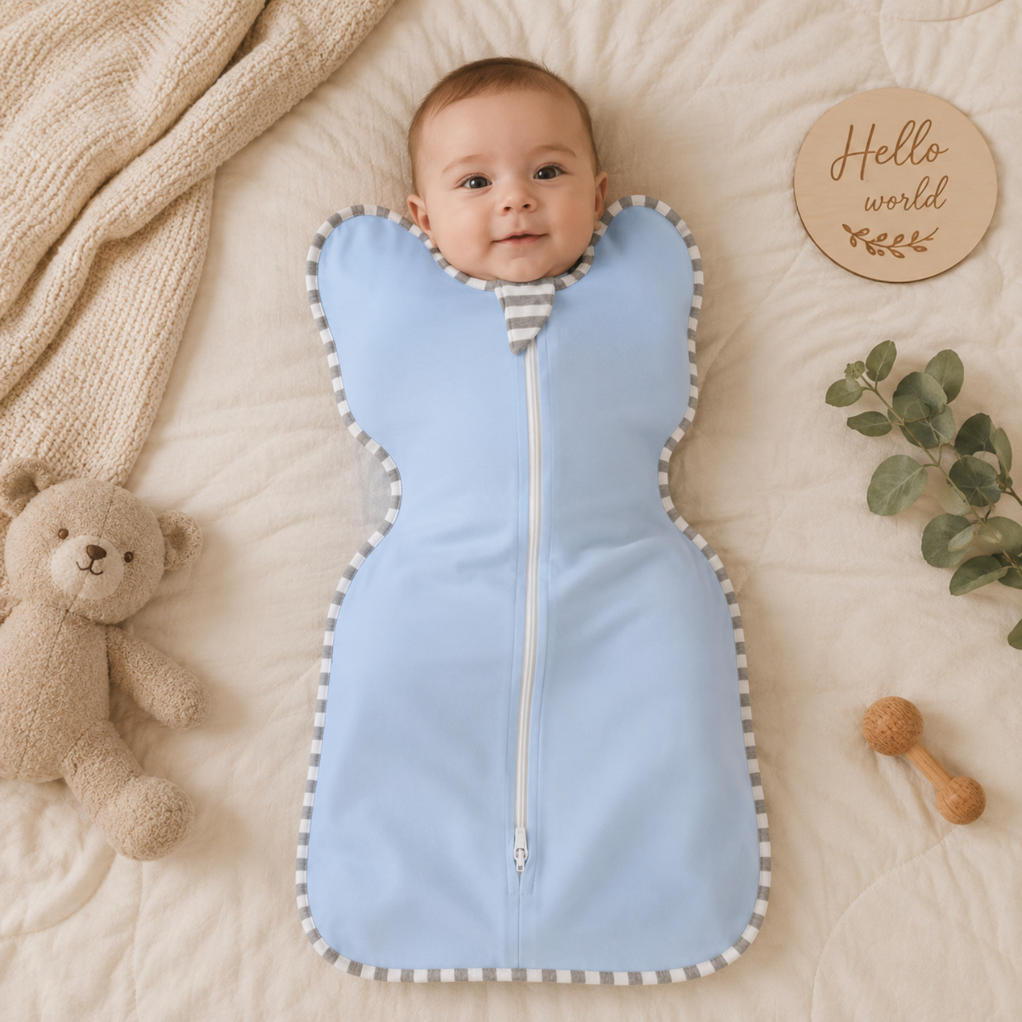 Little Teekie Cozy Zipper Swaddle Set