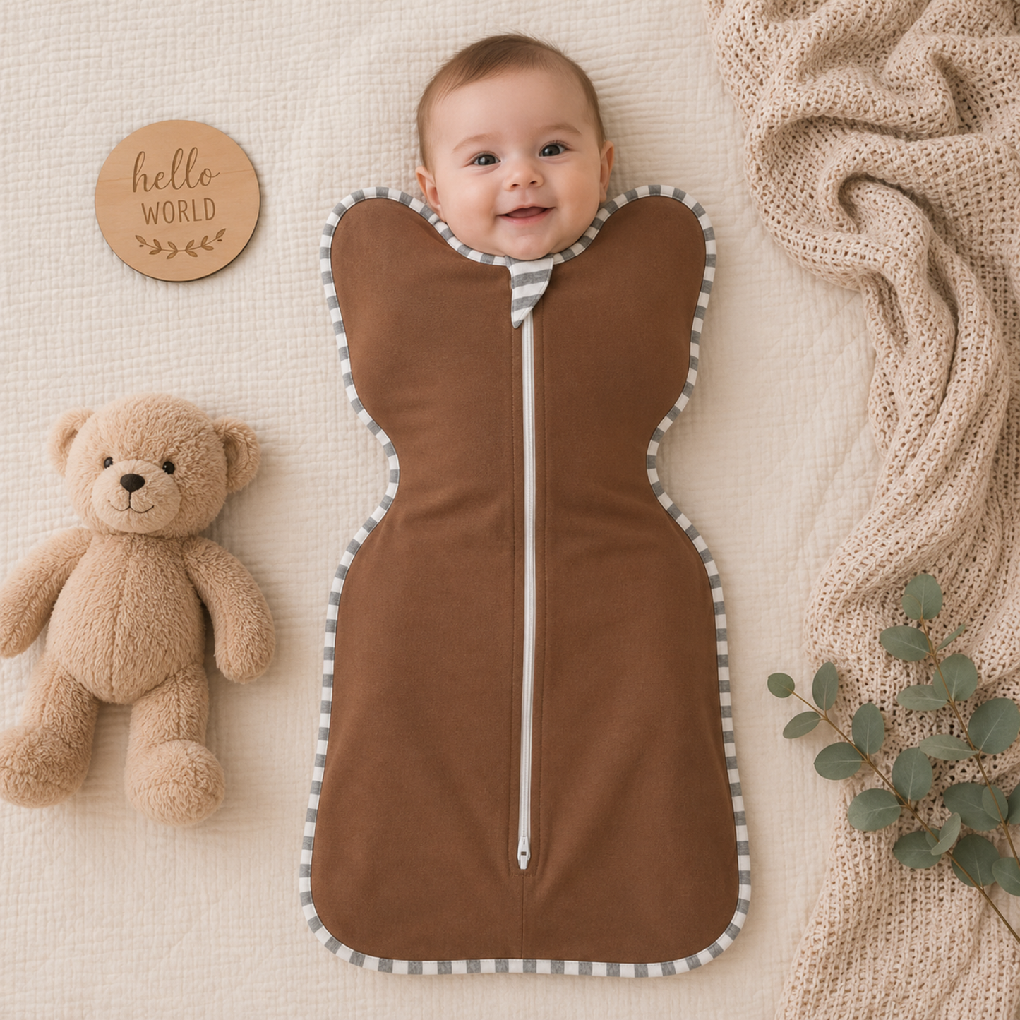 Little Teekie Cozy Zipper Swaddle Set