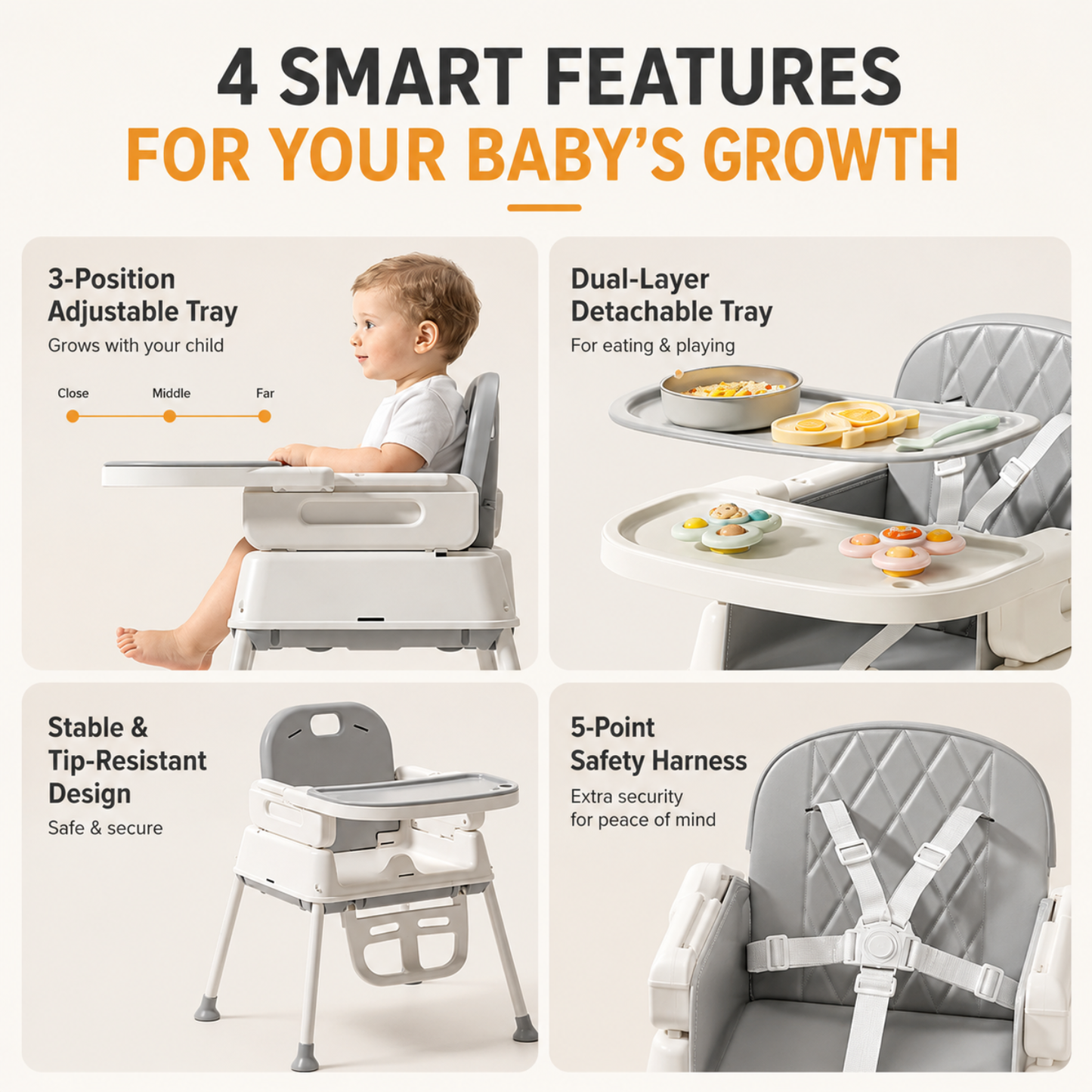 Little Teekie 4-in-1 Baby High Chair