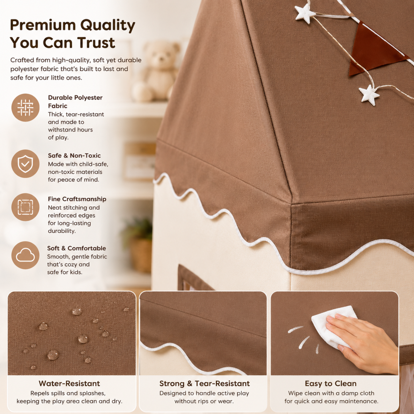 Little Teekie Kids Play Tent with Padded Mat