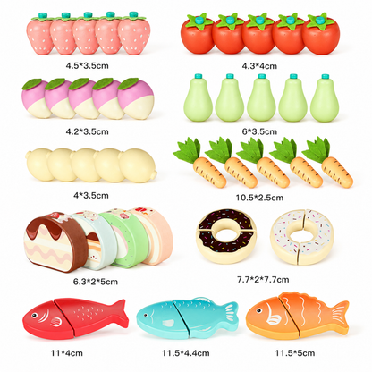 Little Teekie Wooden Grocery Play Food Set