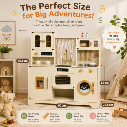 Little Teekie Wooden Kids Play Kitchen Set