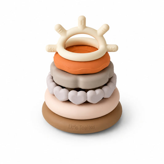 Little Teekie Silicone Stacking Teether Rings
