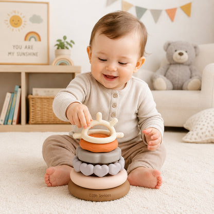 Little Teekie Silicone Stacking Teether Rings