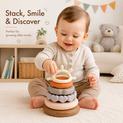 Little Teekie Silicone Stacking Teether Rings