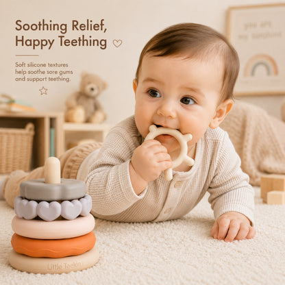 Little Teekie Silicone Stacking Teether Rings
