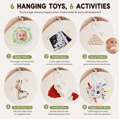 Little Teekie Baby Play Gym Mat with Detachable Toys