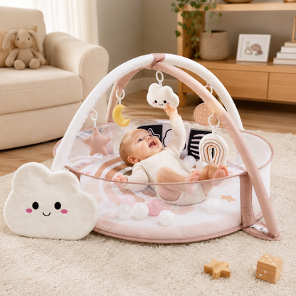 Little Teekie 6 in 1 Baby Play Mat & Play Gym