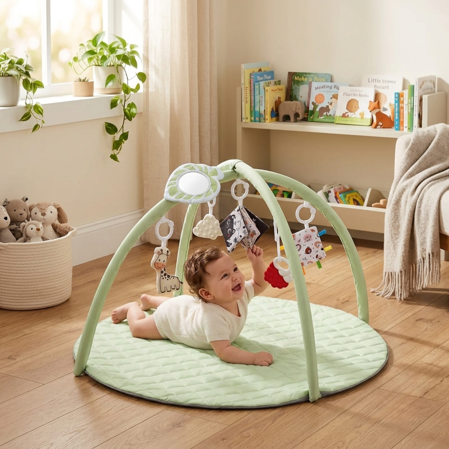 Little Teekie Baby Play Gym Mat with Detachable Toys