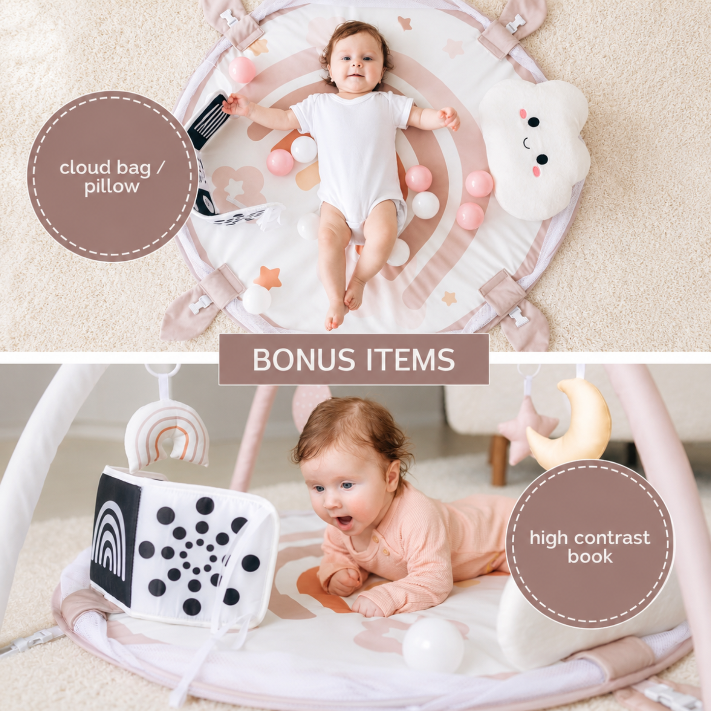 Little Teekie 6 in 1 Baby Play Mat & Play Gym