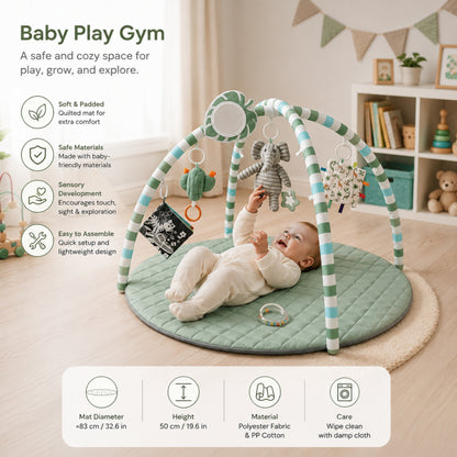 Little Teekie Tummy Time Baby Play Gym with Hanging Toys