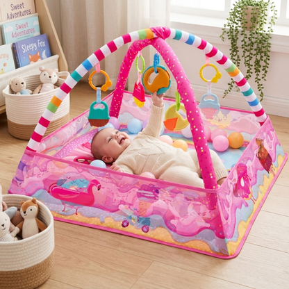 Little Teekie 6 in 1 Baby Play Mat & Play Gym