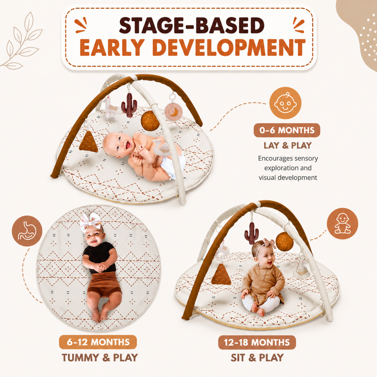Little Teekie Baby Play Gym & Tummy Time Mat