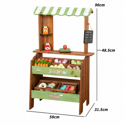 Little Teekie Wooden Grocery Play Food Set