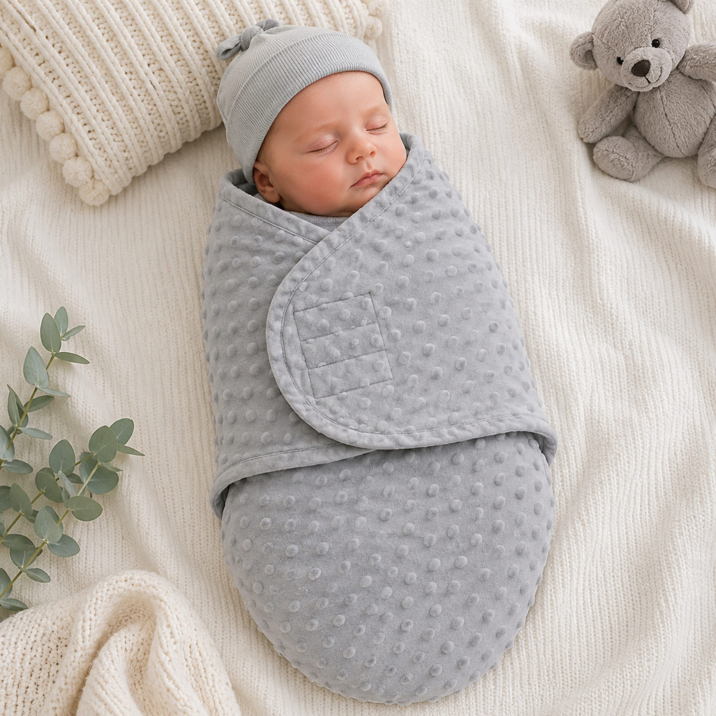 Little Teekie Newborn Anti-Startle Bean Swaddle Blanket