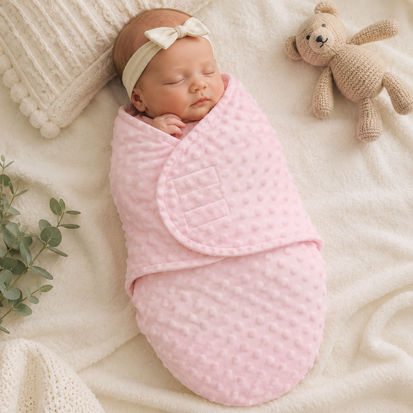 Little Teekie Newborn Anti-Startle Bean Swaddle Blanket