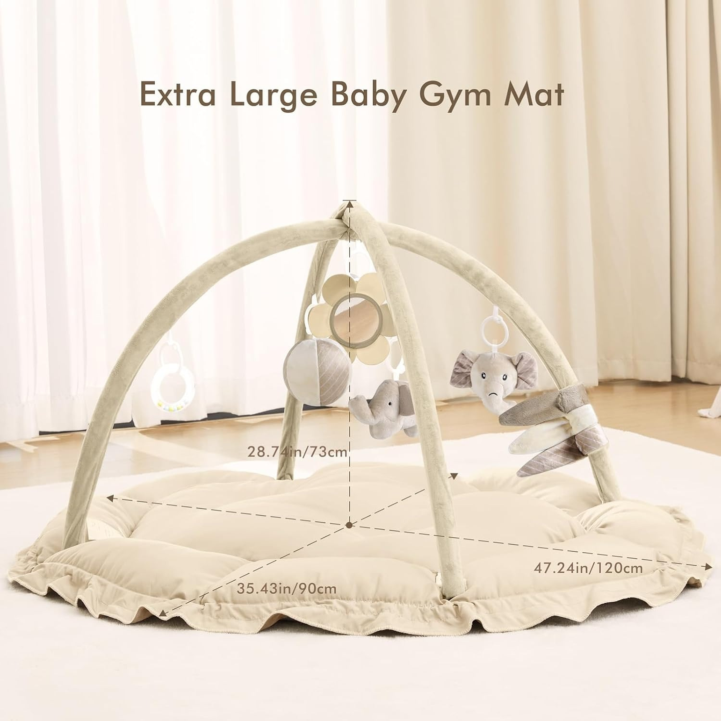 Little Teekie Baby Play Reversible Tummy Time Mat with Sensory Toys