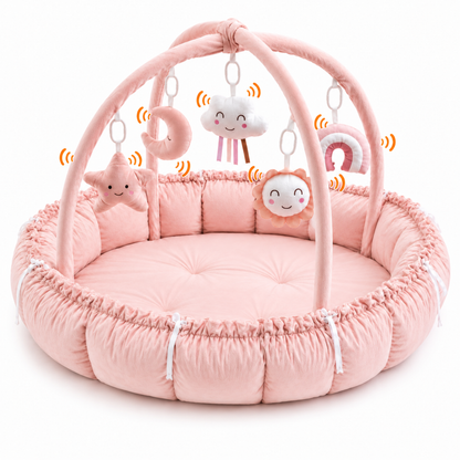 Little Teekie 5-in-1 Plush Baby Play Gym & Activity Mat