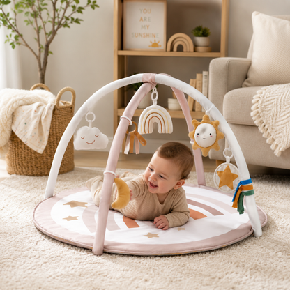 Little Teekie Baby Play Gym Mat with 7 Detachable Toys