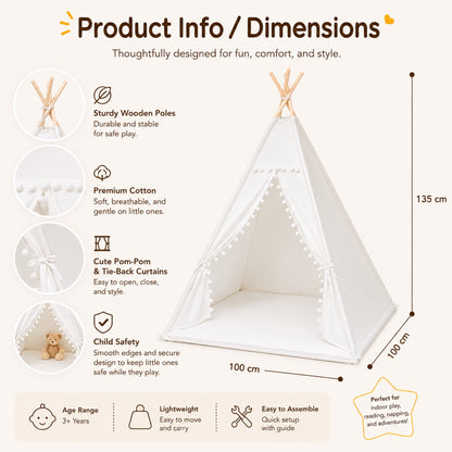 Little Teekie Kids Indoor & Outdoor Teepee Play Tent