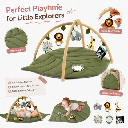 Little Teekie Leaf Shape Baby Play Gym Activity Mat